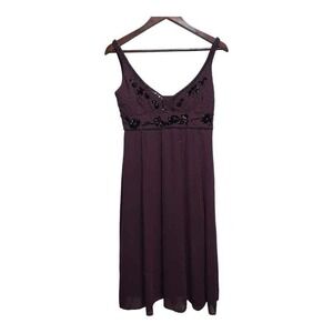 Gorgeous purple beaded dress by ELIZA J.‎  Size 6